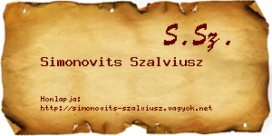 Simonovits Szalviusz névjegykártya